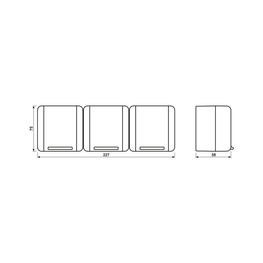 Jung Schutzkontakt-Dreifachsteckdose WG 800 8230W, IP44, Kunststoff, Grau, 1 Stück... JUNGE-8230W 4011377658301 (Abb. 2)