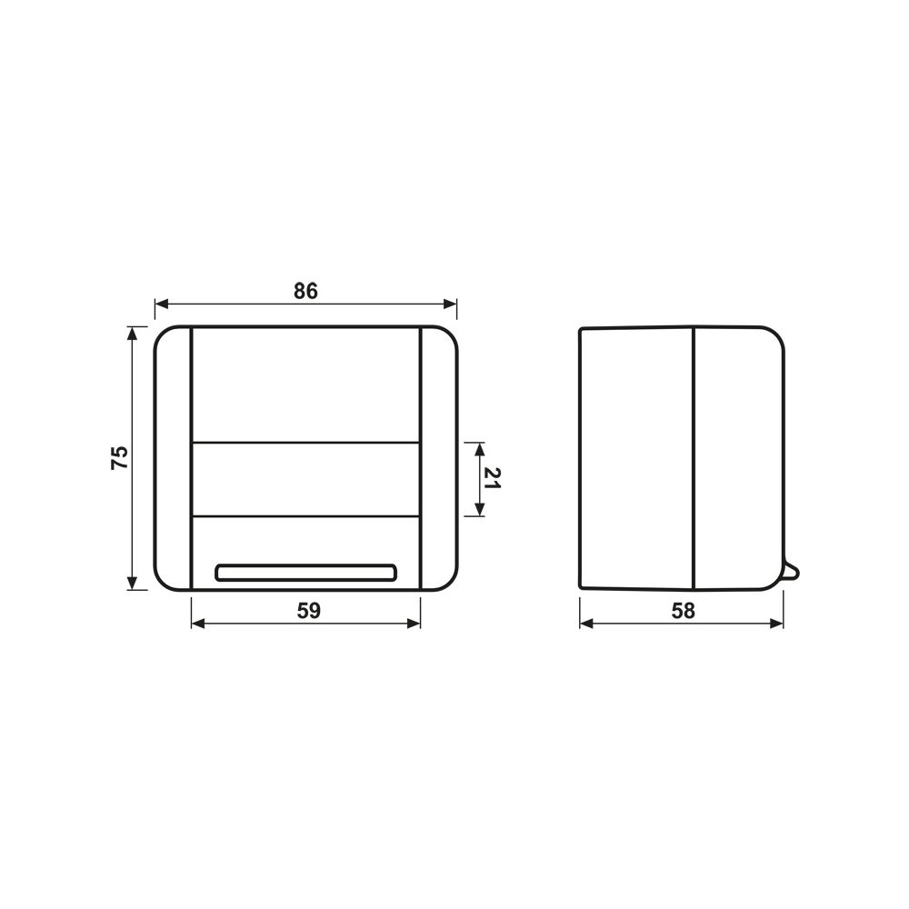 Jung Datenanschlussgehäuse WG 800 854W, 75x86x58mm, Thermoplast, Grau... JUNGE-854W 4011377665309 (Abb. 2)