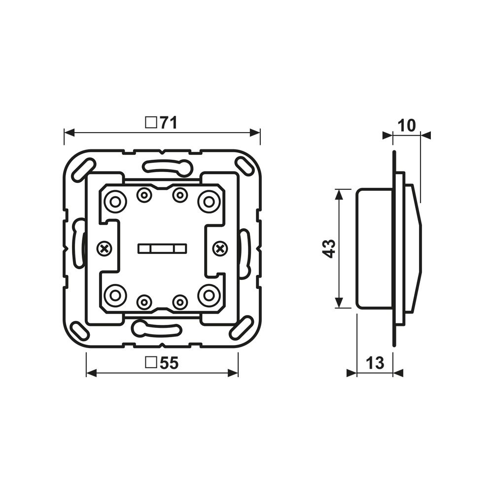 Jung KNX Taster Standard AS/A F10, 1fach, Secure, Unterputz... JUNGE-A10711ST 4011377179165 (Abb. 2)