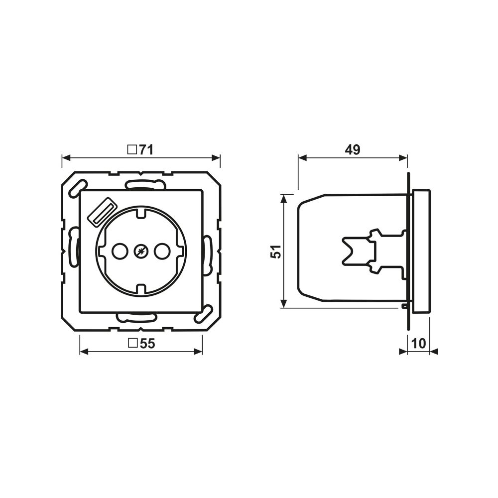 Jung Schutzkontakt-Steckdose A 1520-18 A WW, 1x USB-A, Thermoplast, Alpinweiß... JUNGE-A1520-18AWW 4011377184176 (Abb. 2)