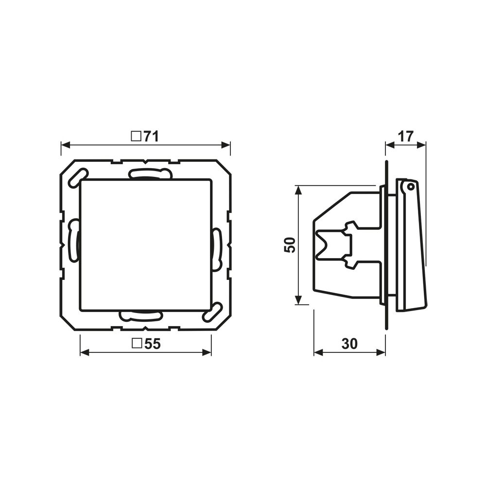 Jung Schutzkontakt-Steckdose Serie A A1520BFKLAL, 16A 250V, Thermoplast, Aluminium... JUNGE-A1520BFKLAL 4011377124486 (Abb. 2)