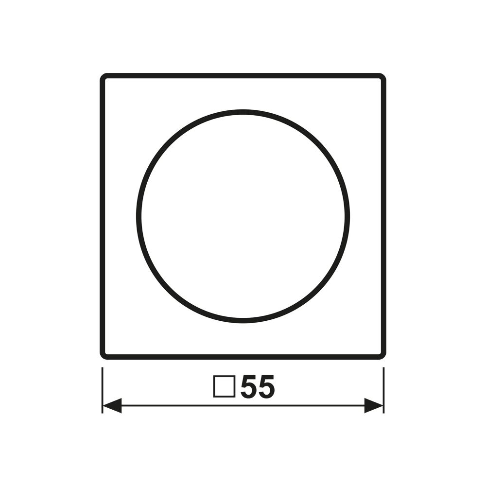 Jung Abdeckung mit Drehknopf, Serie AS/A, A1740WW, 55x55mm, Duroplast, Alpinweiß... JUNGE-A1740WW 4011377202931 (Abb. 2)