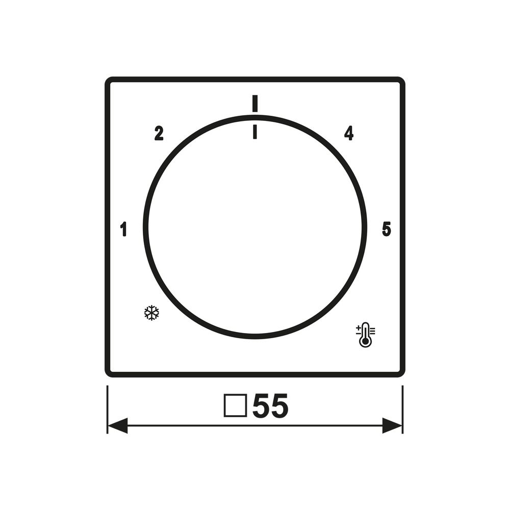 Jung Abdeckung für Thermostat Serie AS/A A1749BFWW, 55x55mm, Thermoplast, Alpinweiß... JUNGE-A1749BFWW 4011377195141 (Abb. 2)
