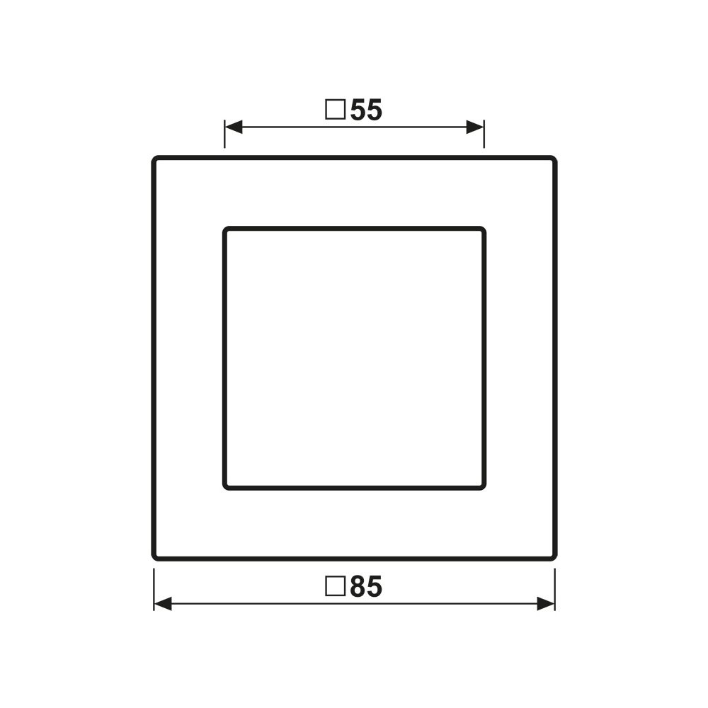 Jung Rahmen 1fach A 550, 85x85mm, Thermoplast lackiert, Schneeweiß matt... JUNGE-A5581BFWWM 4011377185609 (Abb. 2)