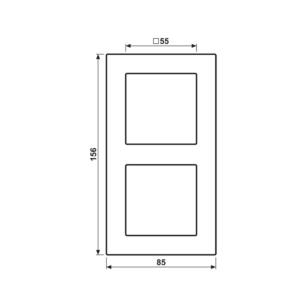 Jung Rahmen A 550, 2fach, Thermoplast, Schwarz... JUNGE-A5582BFSW 4011377172876 (Abb. 2)