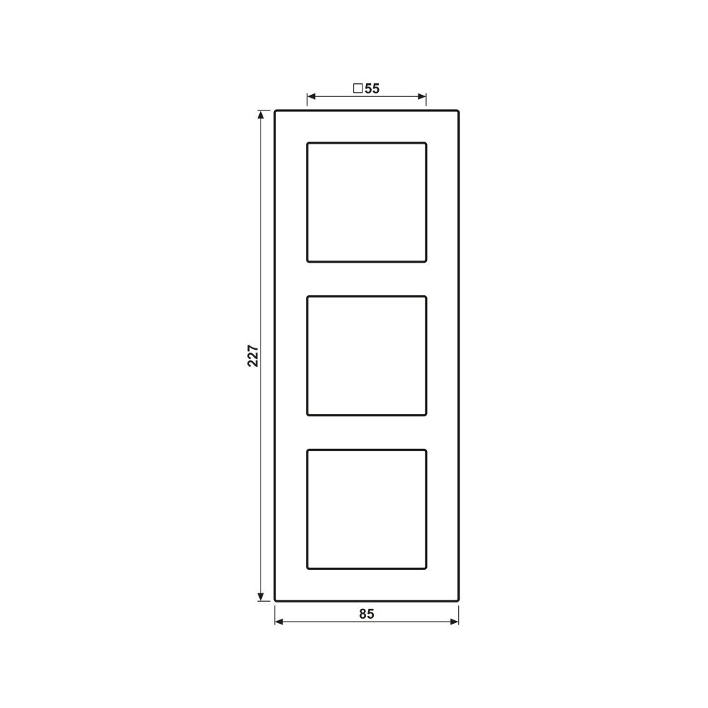 Jung Rahmen A 550, 3fach, Thermoplast lackiert, anthrazit matt... JUNGE-A5583BFANM 4011377172999 (Abb. 2)