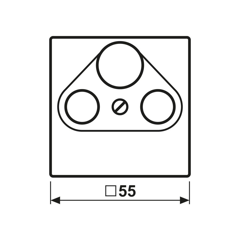 Jung Abdeckung Serie A, 55x55mm, Thermoplast lackiert, Anthrazit matt... JUNGE-A561BFPLSATANM 4011377129160 (Abb. 2)