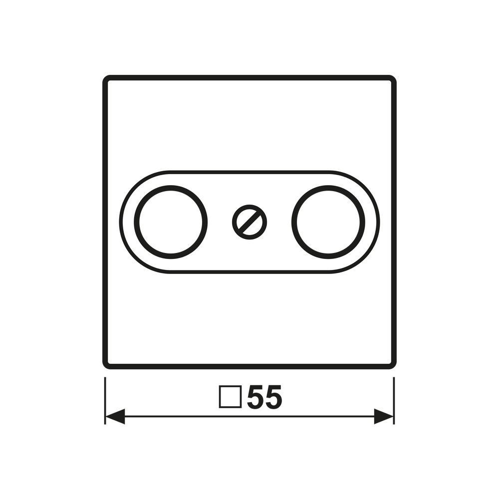 Jung Abdeckung für Antennendosen AS A561PLTV, 55x55mm, Duroplast, Weiß... JUNGE-A561PLTV 4011377306851 (Abb. 2)