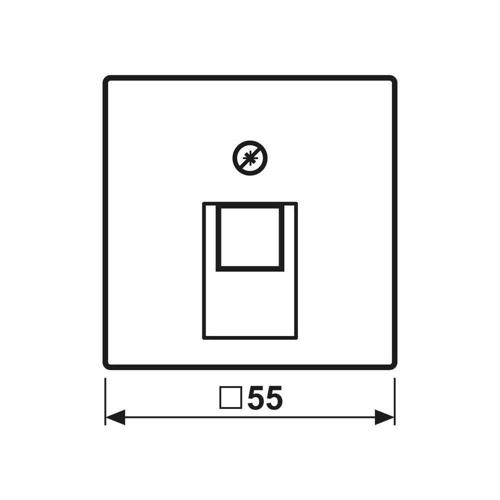 Jung Abdeckung für IAE/UAE-Anschlussdosen Serie AS/A, 55x55mm, Duroplast, Alpinweiß... JUNGE-A569-1PLUAWW 4011377039650 (Abb. 2)