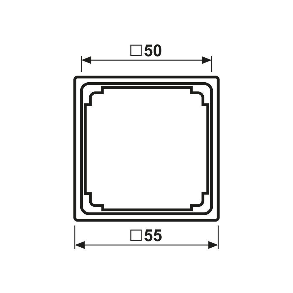 Jung Zwischenrahmen A 590 Z WW, 50x50mm, Thermoplast, Alpinweiß... JUNGE-A590ZWW 4011377167056 (Abb. 2)