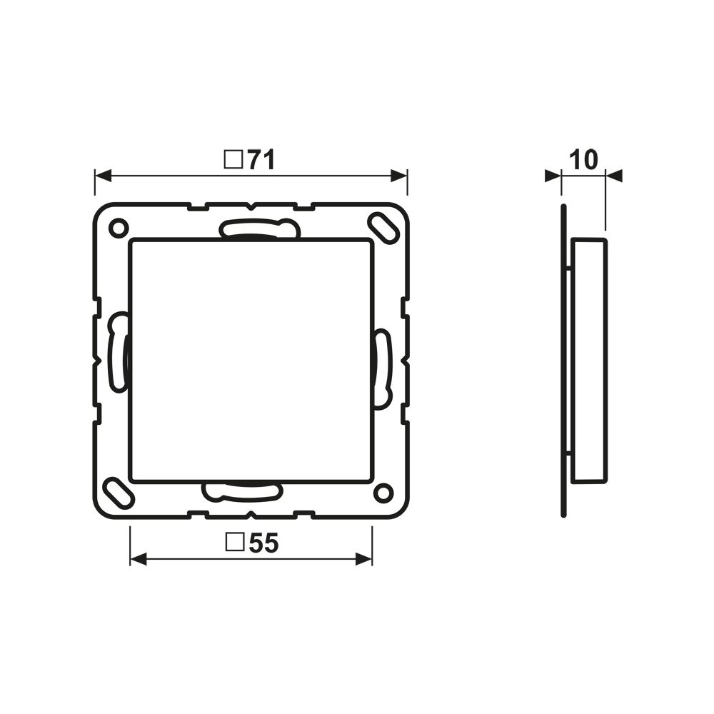 Jung Blind-Abdeckung Serie A A594-0AL, 55x55x32mm, Thermoplast, Aluminium... JUNGE-A594-0AL 4011377132559 (Abb. 2)