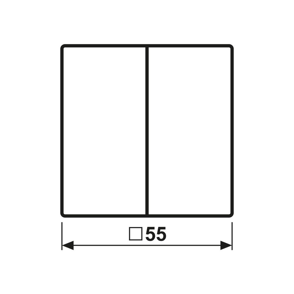 Jung Jalousiewippe AS 591-5P, 55x55mm, Duroplast, Weiß... JUNGE-AS591-5P 4011377299757 (Abb. 2)