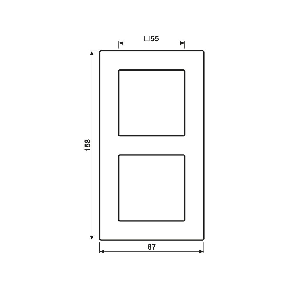 Jung Rahmen 2fach A CREATION, 87x158mm, Thermoplast lackiert, anthrazit matt... JUNGE-AC582BFANM 4011377129443 (Abb. 2)