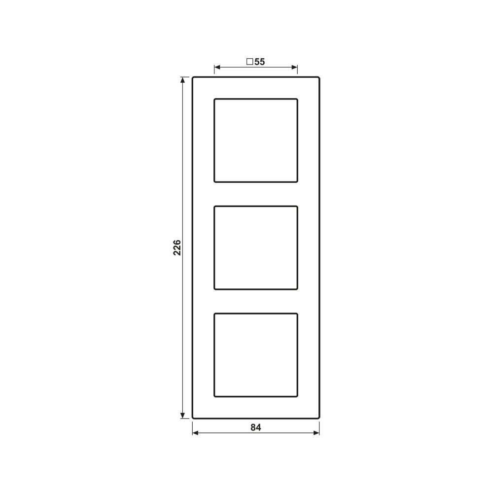 Jung Rahmen 3fach A CREATION AC 583 AL, 84x226mm, Duroplast lackiert, Aluminium... JUNGE-AC583AL 4011377026599 (Abb. 2)