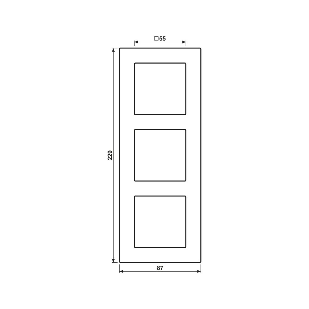 Jung Rahmen 3fach, A CREATION, 87x229mm, Thermoplast lackiert, Anthrazit matt... JUNGE-AC583BFANM 4011377129474 (Abb. 2)