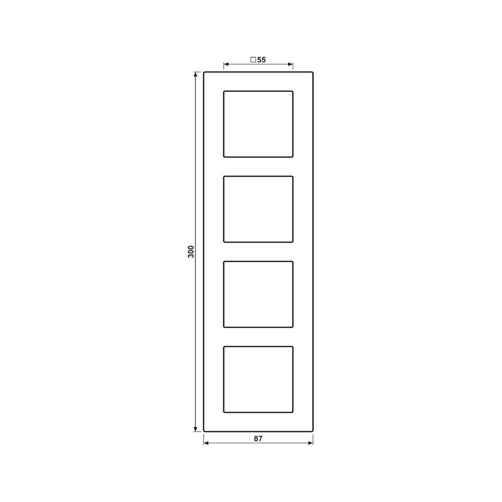 Jung Rahmen 4fach, A CREATION, 87x300mm, Thermoplast lackiert, Anthrazit matt... JUNGE-AC584BFANM 4011377129498 (Abb. 2)