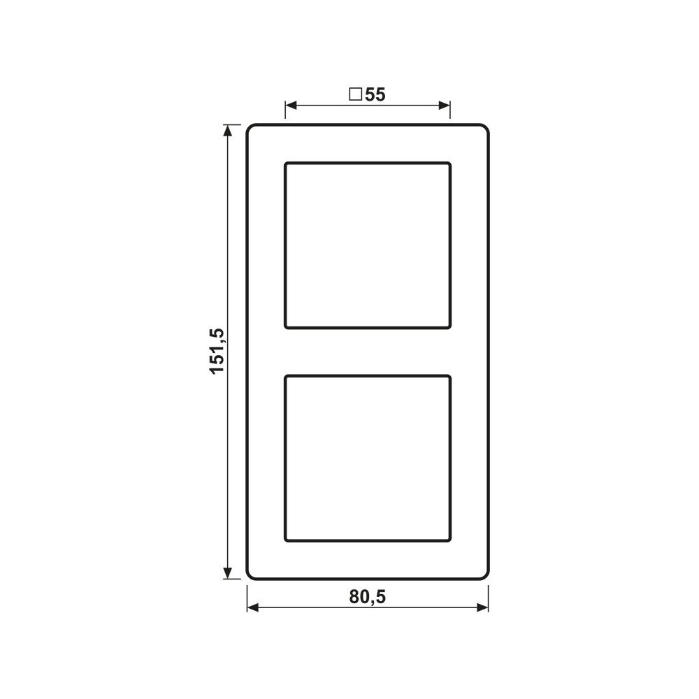 Jung Rahmen AS 500 2fach, 80,5x151,5mm, Duroplast, Weiß... JUNGE-AS582 4011377309050 (Abb. 2)