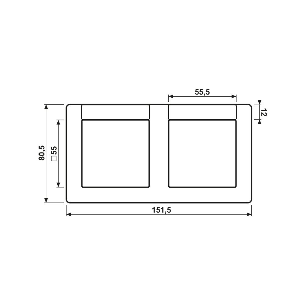 Jung Rahmen AS 500 AS5820NAWW, 2fach, Duroplast, Alpinweiß... JUNGE-AS5820NAWW 4011377310650 (Abb. 2)