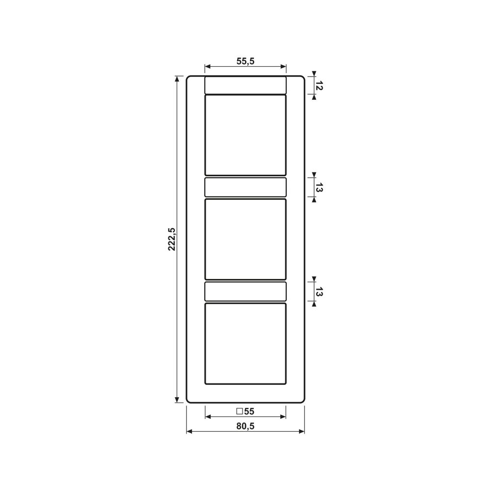 Jung Rahmen 3fach AS 500, mit Schriftfeld, Duroplast, Alpinweiß... JUNGE-AS583NAWW 4011377310452 (Abb. 2)