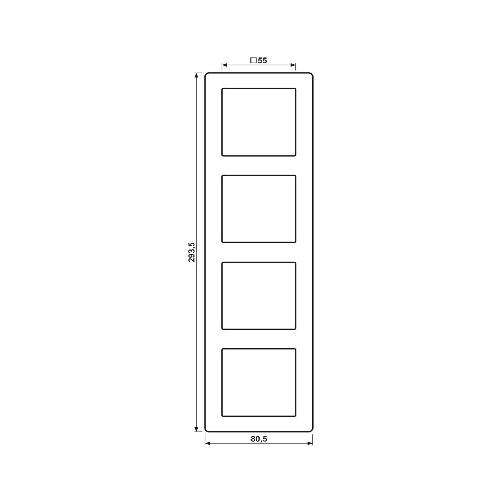 Jung Rahmen AS 500, 4fach, Duroplast, Weiß, 80,5x293,5mm... JUNGE-AS584 4011377309258 (Abb. 2)