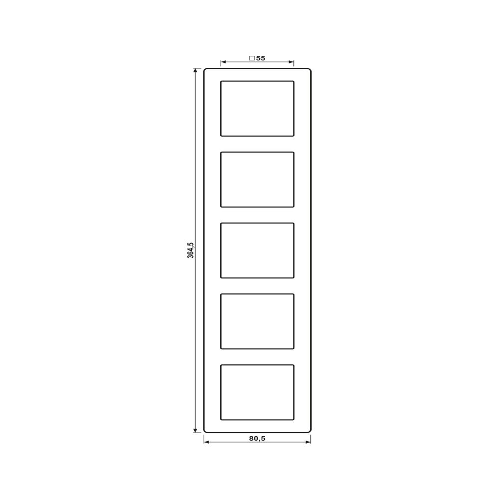 Jung Rahmen AS 500 AS585WW, 5fach, Duroplast, Alpinweiß... JUNGE-AS585WW 4011377309852 (Abb. 2)