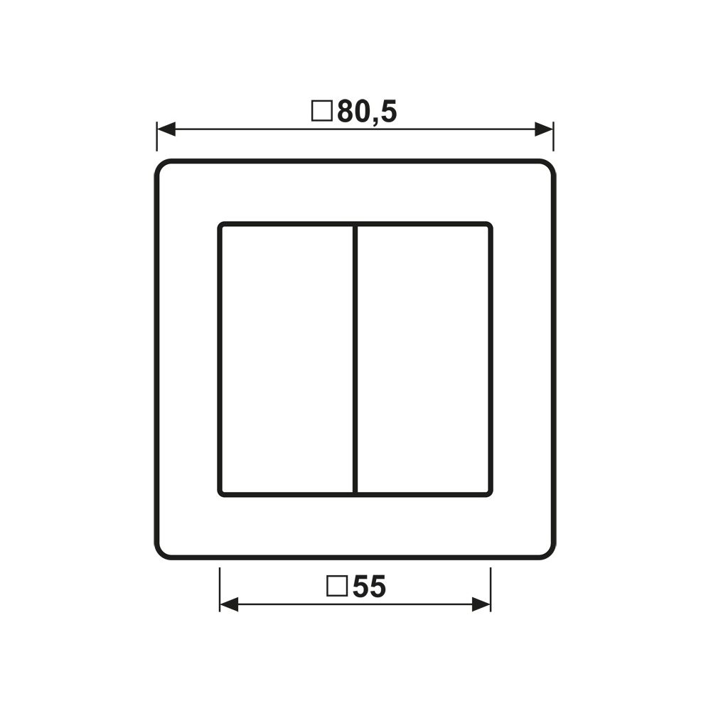 Jung Wippe AS 590-5WW, 80,5x80,5mm, Duroplast, Alpinweiß... JUNGE-AS590-5WW 4011377299054 (Abb. 2)