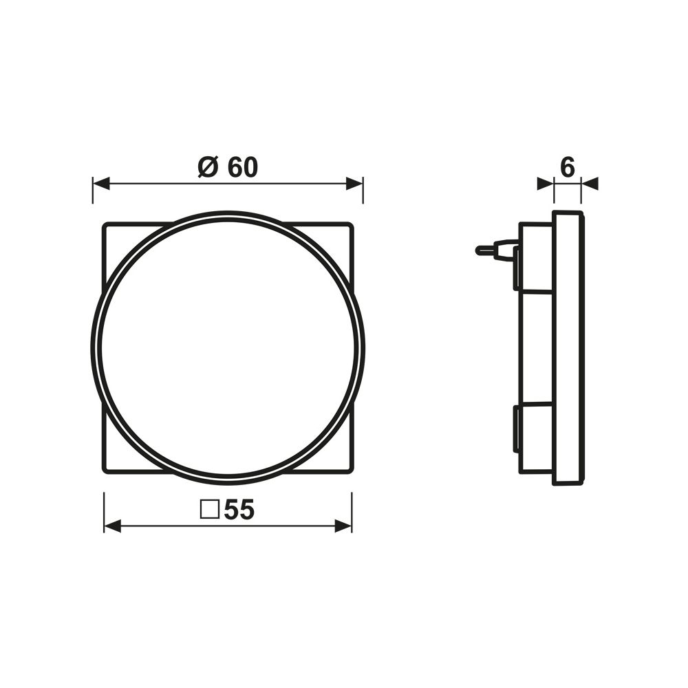 Jung Abdeckung für kabelloses Laden, Serie A, WC MAG SWM, 60x60x16mm, Thermoplast lack... JUNGE-AWCMAGSWM 4011377362895 (Abb. 2)