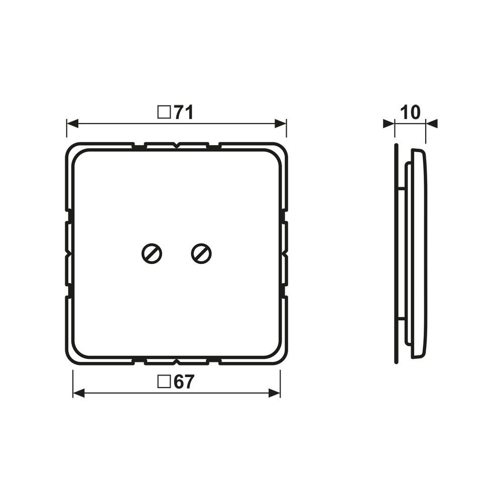 Jung Blind-Abdeckung CD CD561BWW, 67x67x10mm, Duroplast, Alpinweiß... JUNGE-CD561BWW 4011377040304 (Abb. 2)
