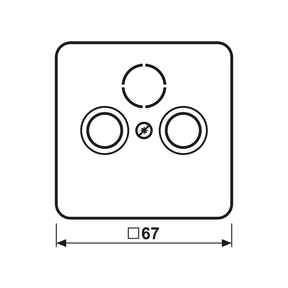Jung Abdeckung CD 561 SAT, 67x67mm, Thermoplast, Alpinweiß... JUNGE-CD561SATWW 4011377470606 (Abb. 2)