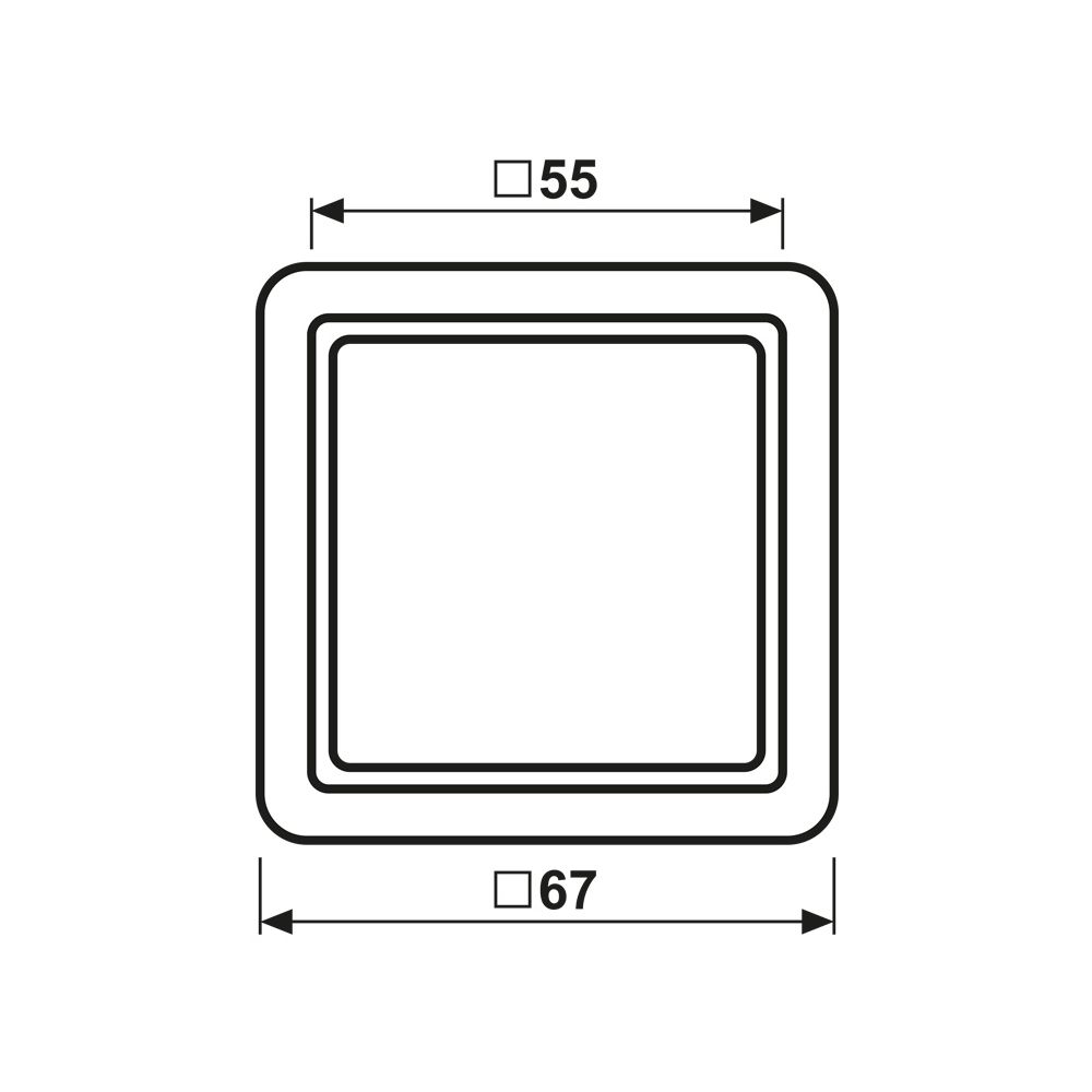 Jung Zwischenrahmen CD561Z5WW, 70,5x70,5mm, Thermoplast, Alpinweiß... JUNGE-CD561Z5WW 4011377114159 (Abb. 2)