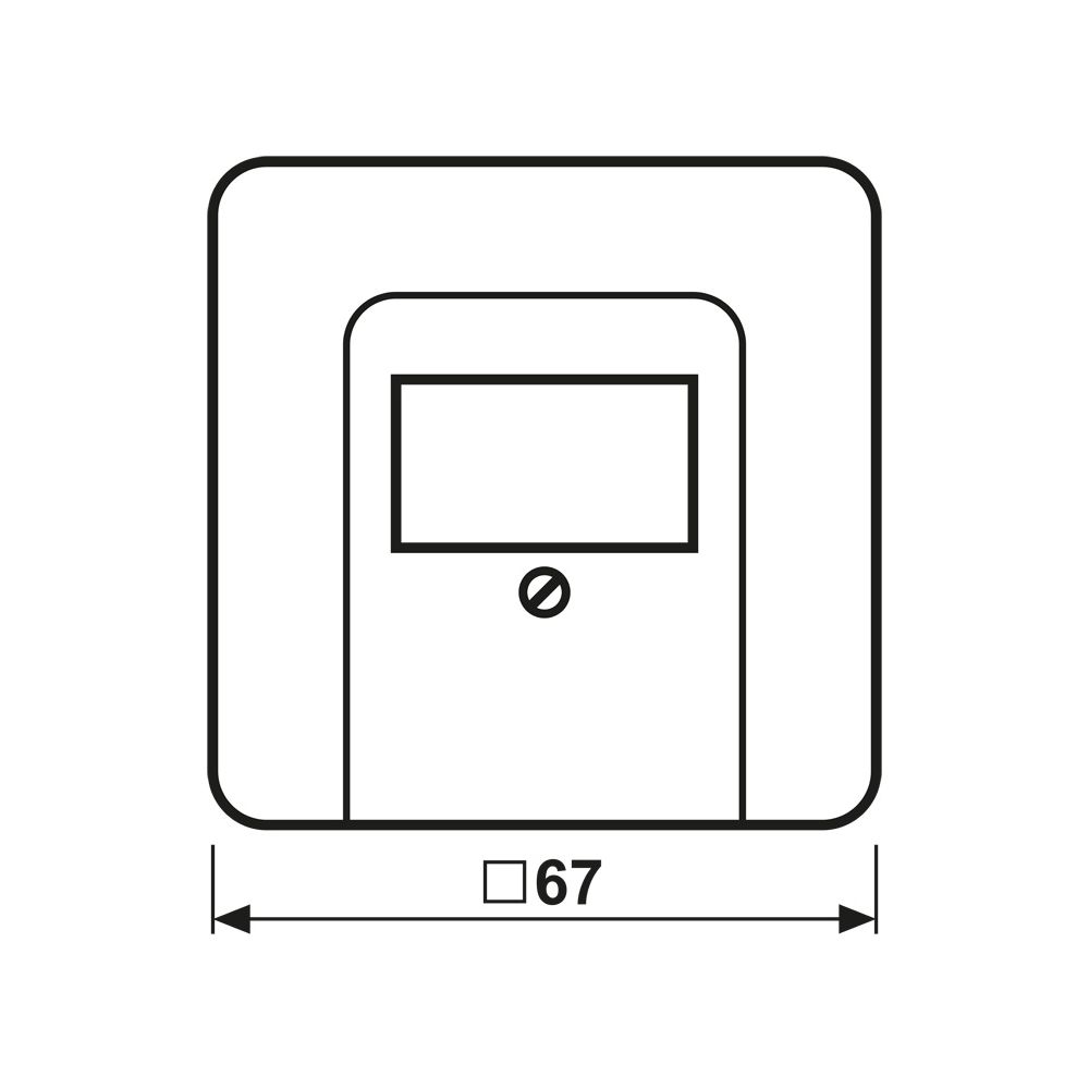 Jung Abdeckung für TAE-Anschlussdosen, Serie CD 569T, 1fach, Thermoplast, Weiß, 67x67mm... JUNGE-569T 4011377284401 (Abb. 2)