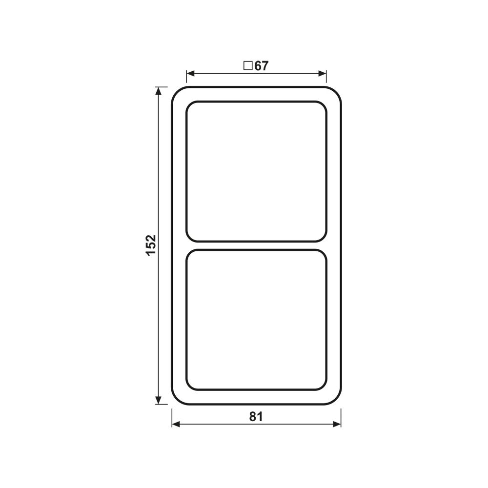 Jung Abdeckrahmen CD 500, 2fach, Duroplast, lichtgrau... JUNGE-CD582LG 4011377581203 (Abb. 2)