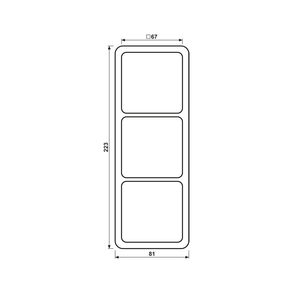 Jung Abdeckrahmen CD 500, 3fach, Duroplast, Schwarz... JUNGE-CD583SW 4011377056107 (Abb. 2)