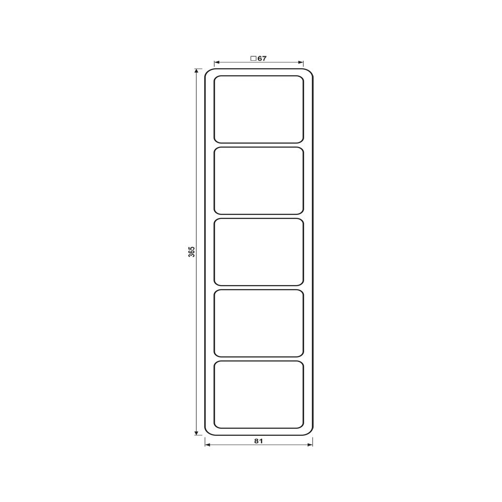 Jung Abdeckrahmen CD 500, 5fach, Duroplast, Alpinweiß... JUNGE-CD585WW 4011377059108 (Abb. 2)
