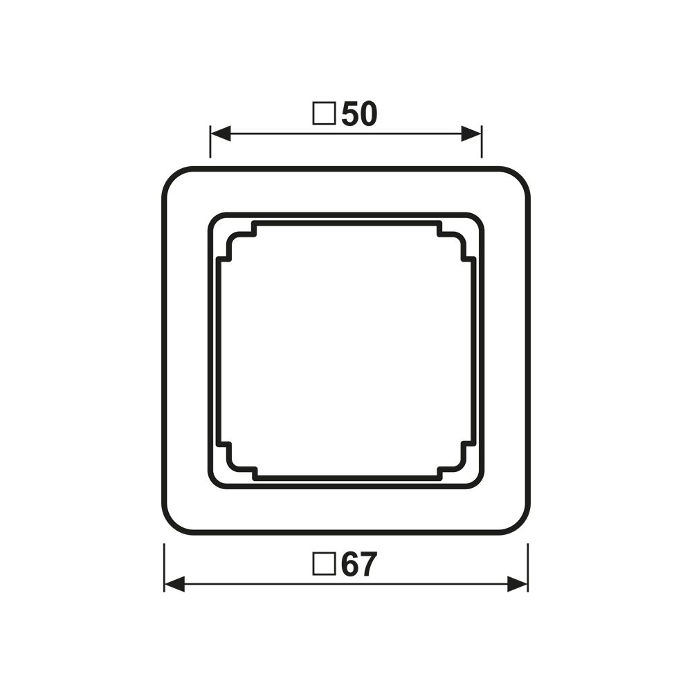 Jung Zwischenrahmen CD 590 Z WW, 50x50mm, Thermoplast, Alpinweiß... JUNGE-CD590ZWW 4011377070608 (Abb. 2)