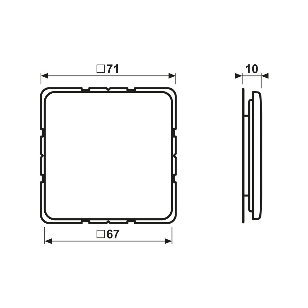 Jung Blind-Abdeckung Serie CD 594-0, 67x67x10mm, Thermoplast, Weiß... JUNGE-594-0 4011377300309 (Abb. 2)