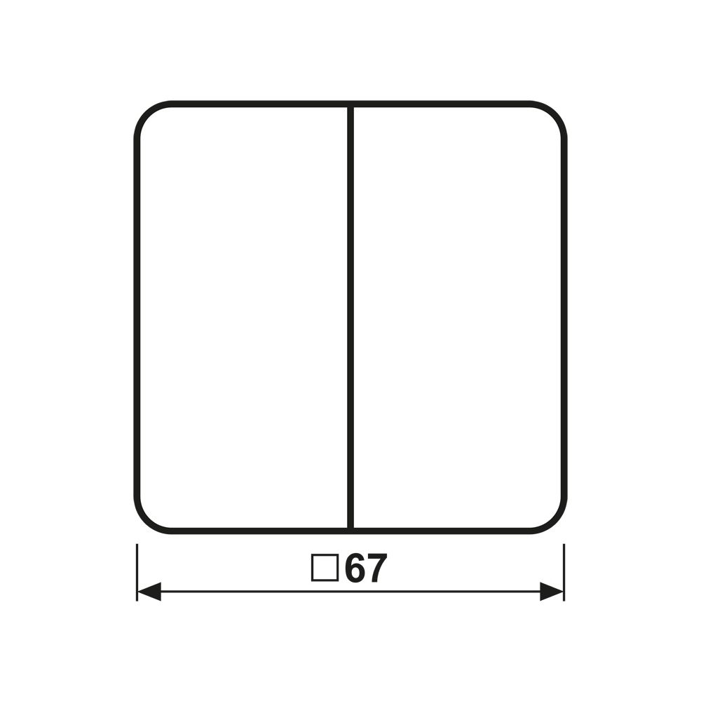 Jung Jalousiewippe CD 595 P PT, 67x67mm, Aluminium eloxiert, Platin... JUNGE-CD595PPT 4011377078406 (Abb. 2)