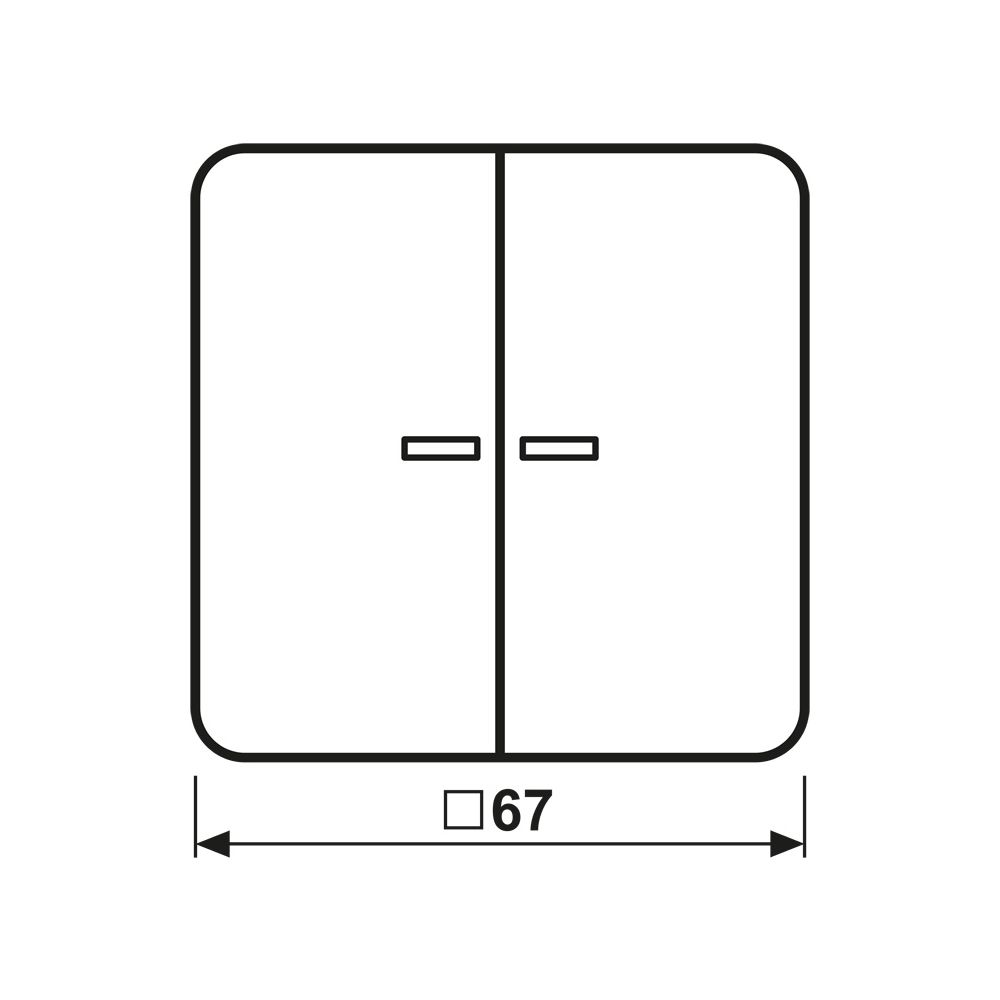 Jung Wippe CD 595 KO 5 WW, 67x67mm, Duroplast, Alpinweiß... JUNGE-CD595KO5WW 4011377213555 (Abb. 2)