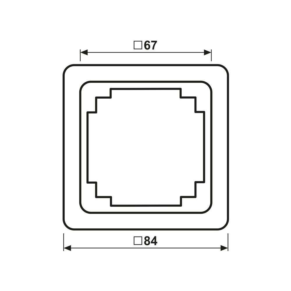 Jung Rahmen 1fach CD PLUS, 84x84mm, Duroplast, Alpinweiß... JUNGE-CDP581WW 4011377875708 (Abb. 2)