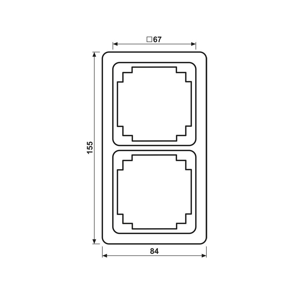 Jung Rahmen CD PLUS 2fach, 84x155mm, Duroplast, Alpinweiß... JUNGE-CDP582WW 4011377875807 (Abb. 2)