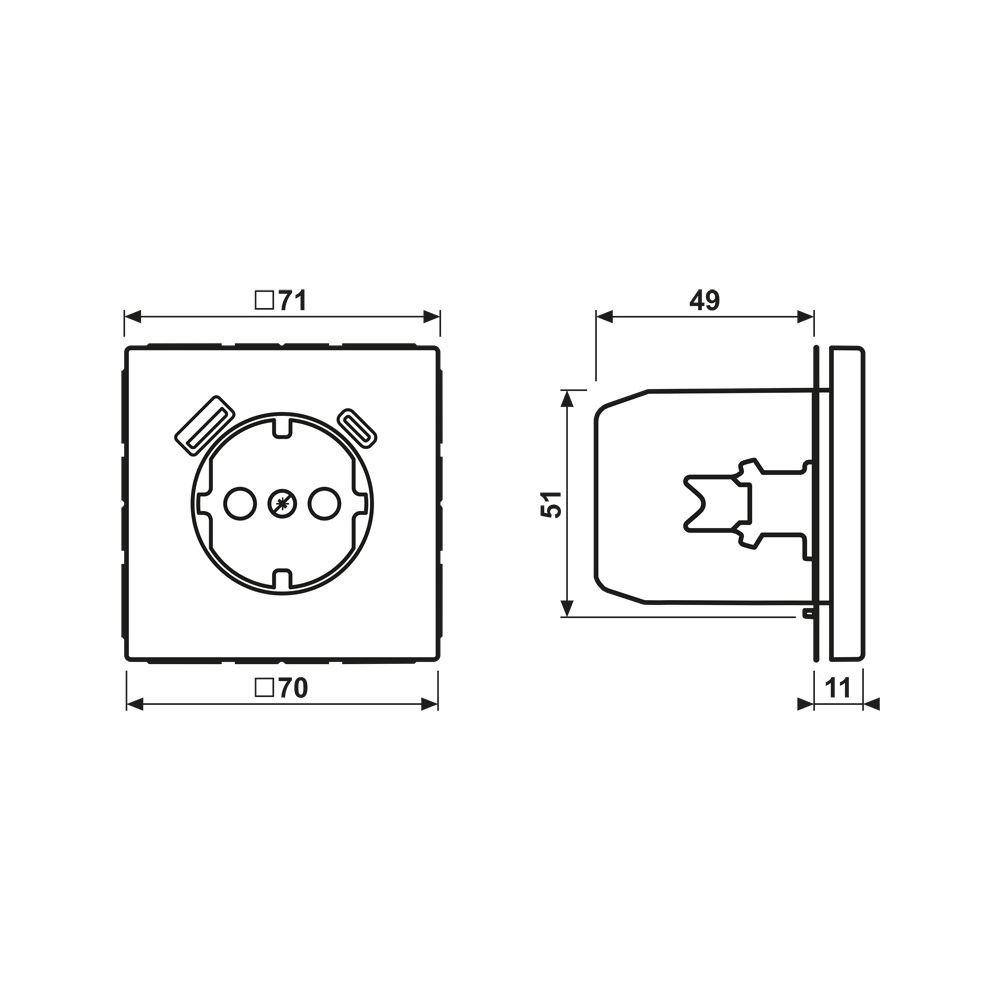Jung Schutzkontakt-Steckdose LS 1520-15CAWWM, 16A 250V, Thermoplast, Schneeweiß m... JUNGE-LS1520-15CAWWM 4011377187634 (Abb. 2)