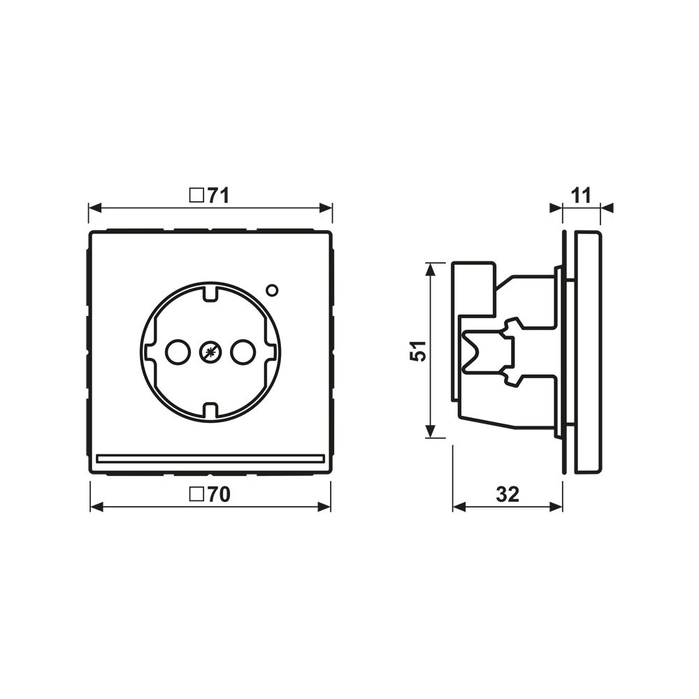 Jung Schutzkontakt-Steckdose LS LS1520-OWWLNW, mit LED-Orientierungslicht, Thermop... JUNGE-LS1520-OWWLNW 4011377154797 (Abb. 2)