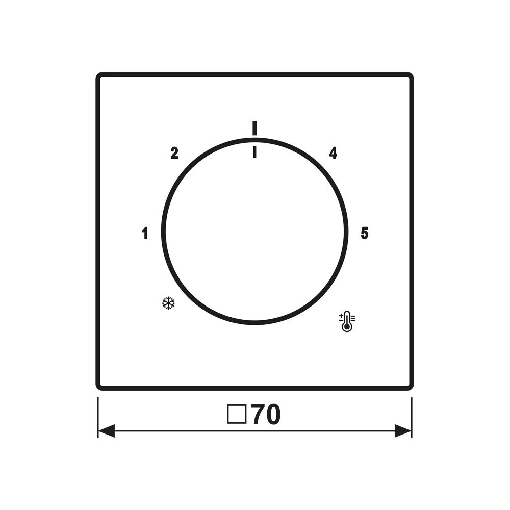 Jung Abdeckung für Thermostat LS LS1749BFWW, 70x70mm, Thermoplast, Alpinweiß... JUNGE-LS1749BFWW 4011377195349 (Abb. 2)