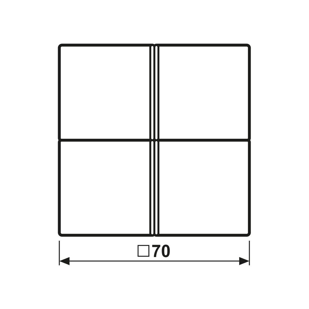 Jung Tastensatz LS F40, 70x70mm, Thermoplast, Alpinweiß... JUNGE-LS404TSAWW 4011377044227 (Abb. 2)