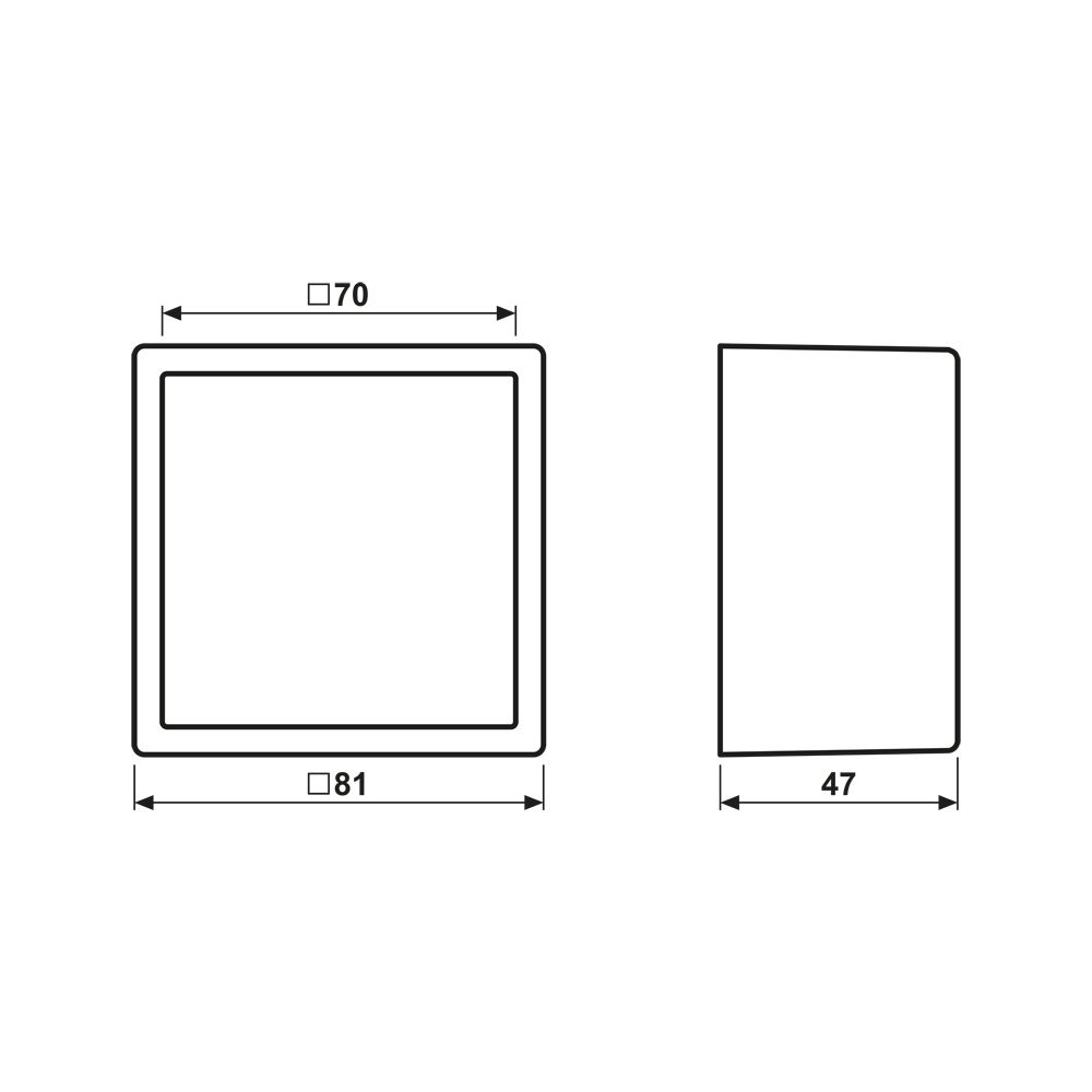 Jung Aufputz-Kappe LS CUBE LS581AWW quadratisch, 81x81x47mm, Duroplast, Alpinweiß... JUNGE-LS581AWW 4011377048645 (Abb. 2)