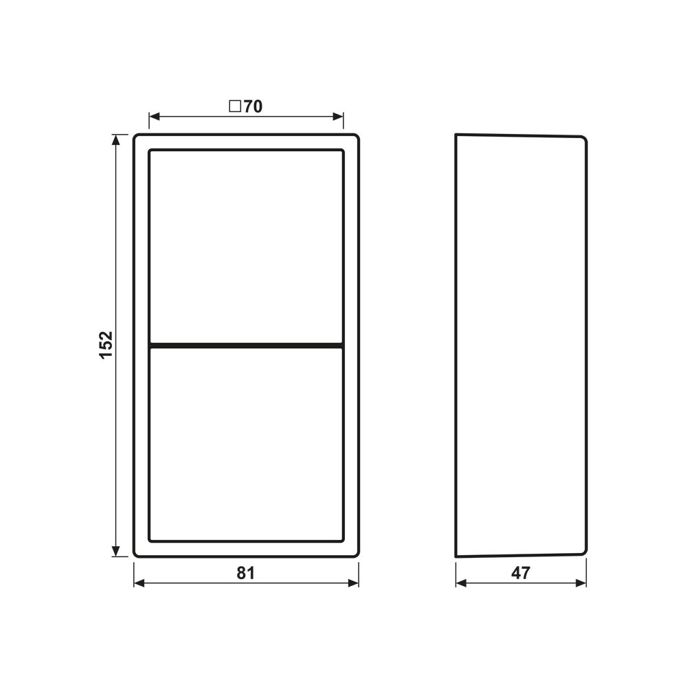 Jung Aufputz-Kappe LS CUBE 2fach, 152x81x47mm, Duroplast, Schwarz... JUNGE-LS582ASW 4011377048720 (Abb. 2)