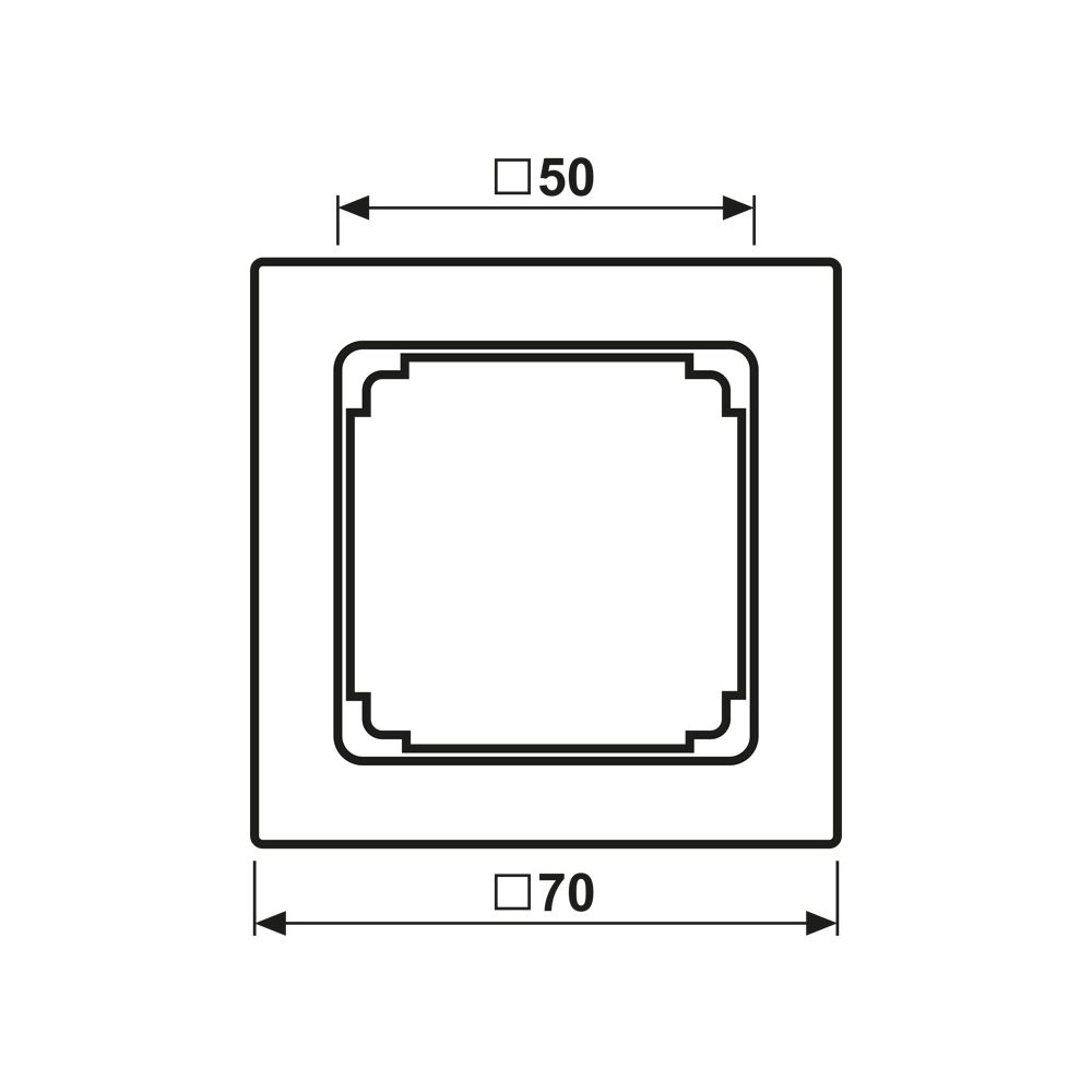 Jung Zwischenrahmen LS 990, 50x50mm, Thermoplast, Alpinweiß... JUNGE-LS961ZWW 4011377105706 (Abb. 2)