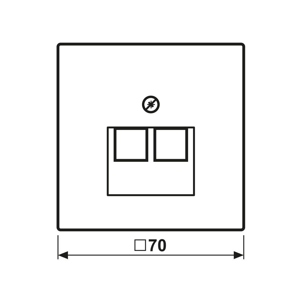 Jung Abdeckung für IAE/UAE-Anschlussdosen LS 969-2 UA LG, 2x8-polig, Thermoplast, Li... JUNGE-LS969-2UALG 4011377948402 (Abb. 2)
