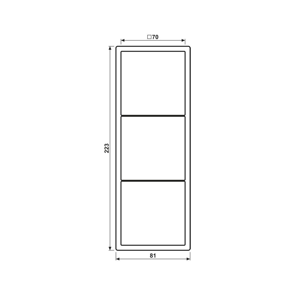 Jung Abdeckrahmen LS 990, 3fach, Duroplast lackiert, graphitschwarz matt... JUNGE-LS983SWM 4011377186811 (Abb. 2)