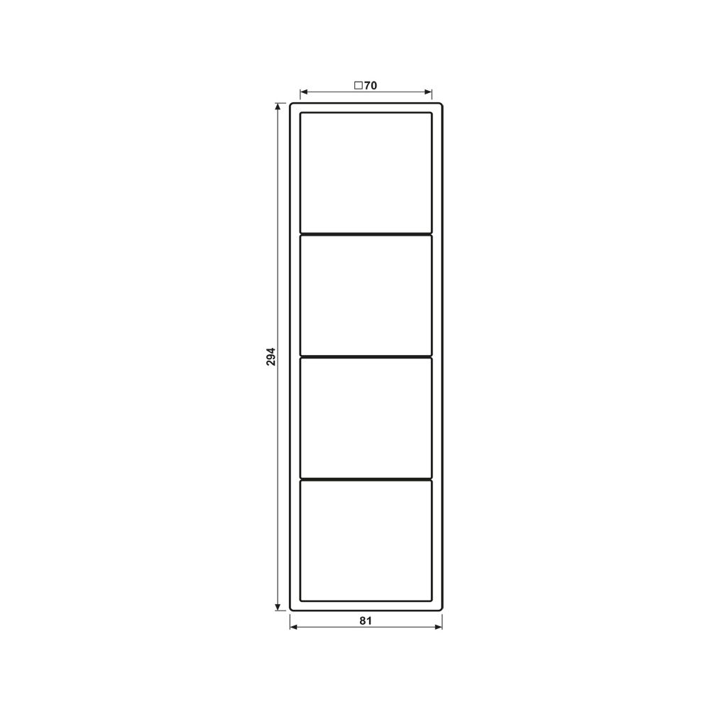 Jung Abdeckrahmen LS 990, 4fach, Duroplast, lichtgrau... JUNGE-LS984LG 4011377946309 (Abb. 2)